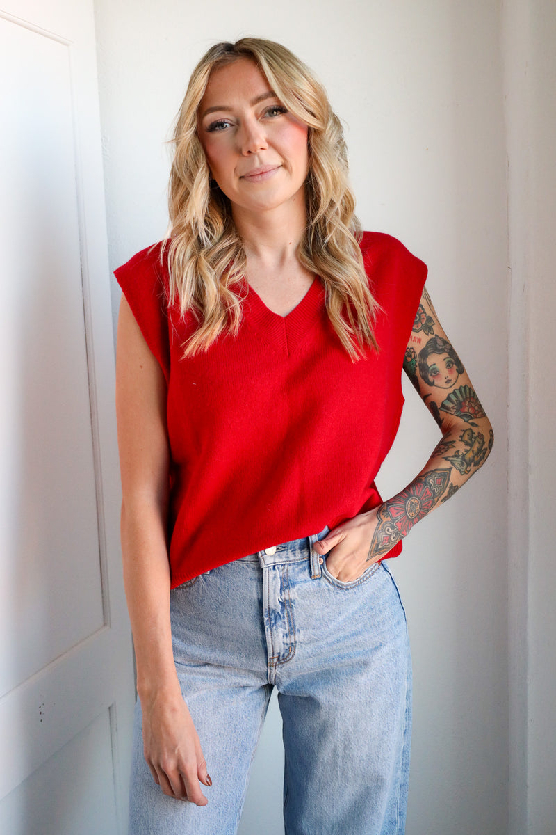 Colorush Tank Nikko Chunky V-Neck Sweater