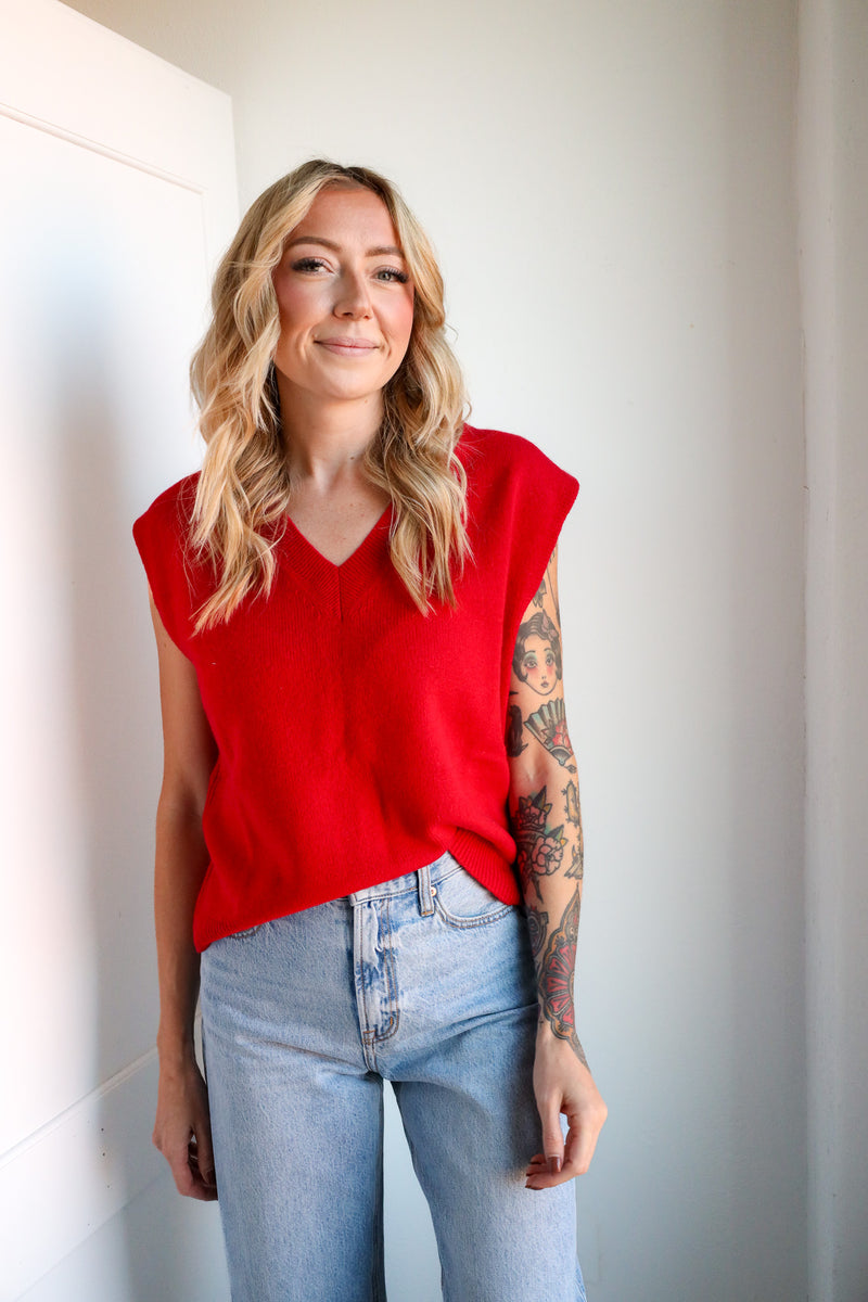 Colorush Tank Nikko Chunky V-Neck Sweater