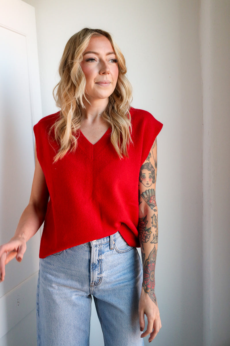 Colorush Tank Nikko Chunky V-Neck Sweater