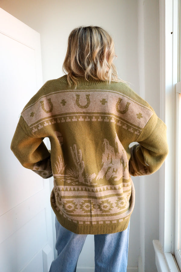 Very Jean Horses Aztec Sweater 