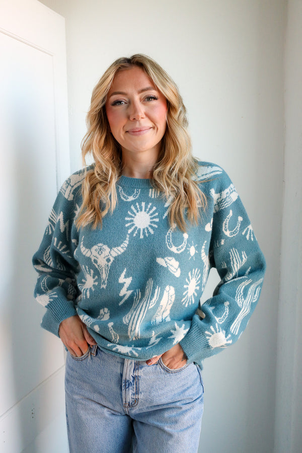 Very Jean Western Icons Sweater 