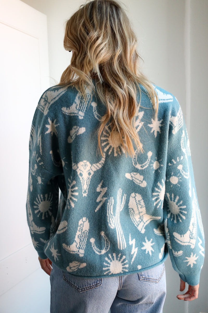 Very Jean Western Icons Sweater 