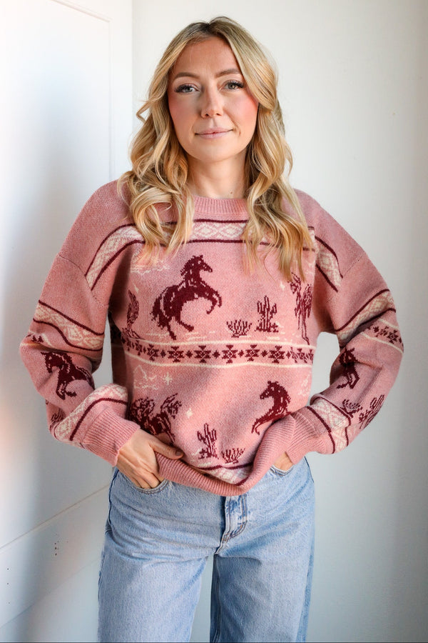 Very Jean Horses Sweater 
