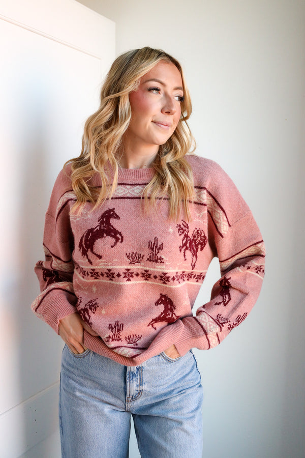 Very Jean Horses Sweater 