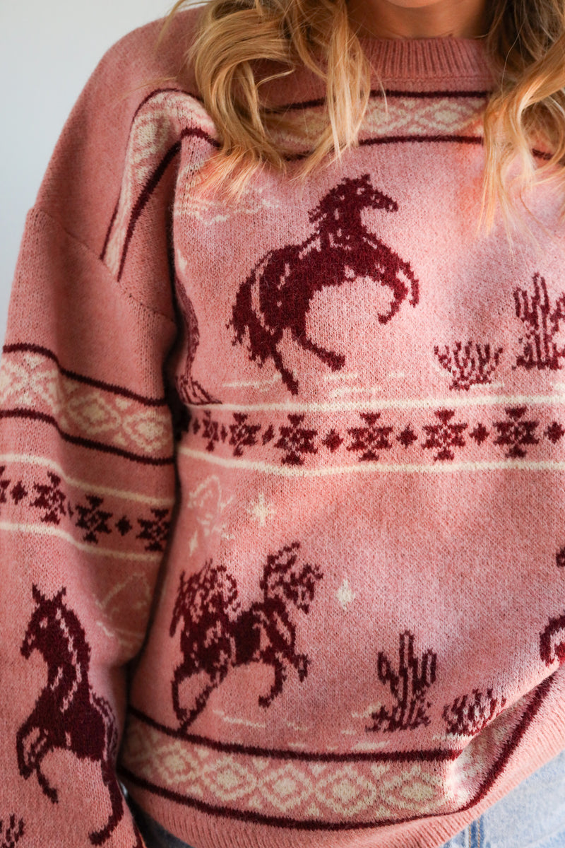 Very Jean Horses Sweater 