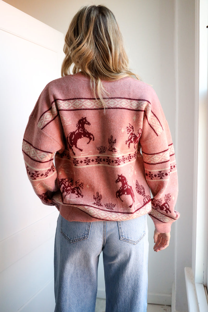 Very Jean Horses Sweater 