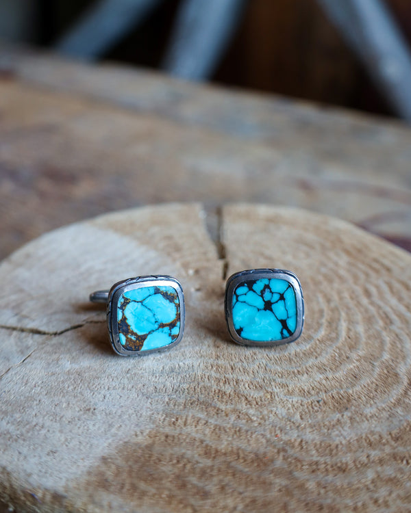 John Varvatos Square Turquoise 16MM Cufflinks