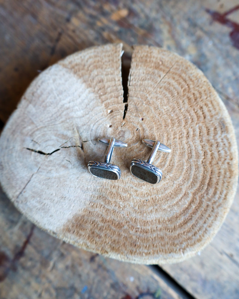 John Varvatos Square Onyx 16MM Cufflinks 