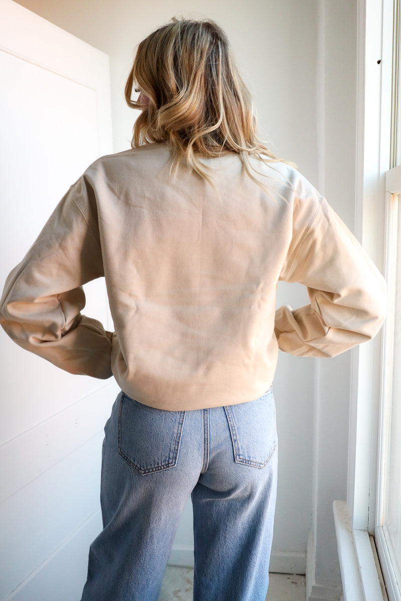 Lala Sister Cow Skull Western Stitch Sweatshirt 