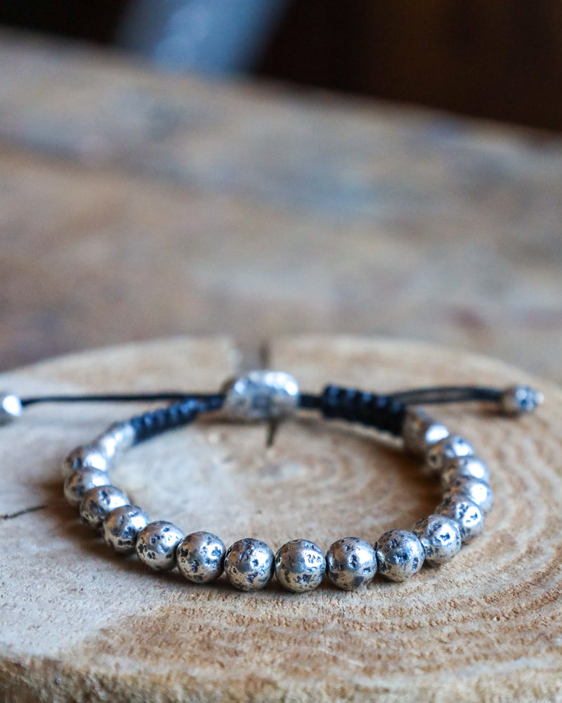 John Varvatos Sterling Silver Moon Beads And Skulls Bracelet