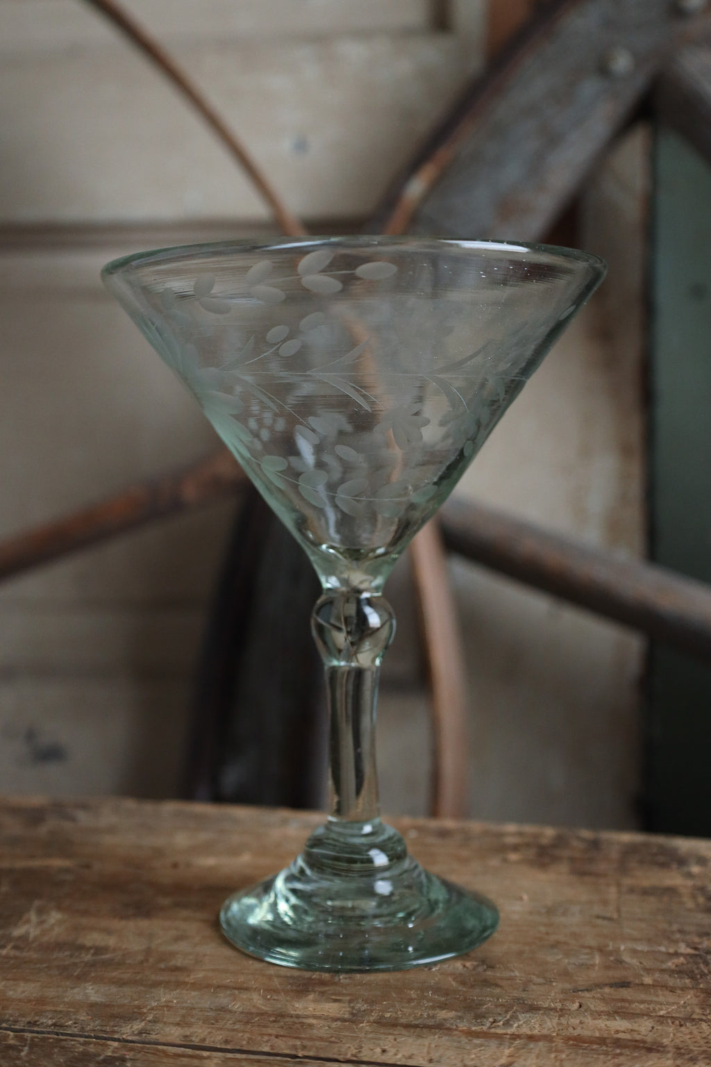 Rose Ann Hall Condessa Martini Glass- Clear