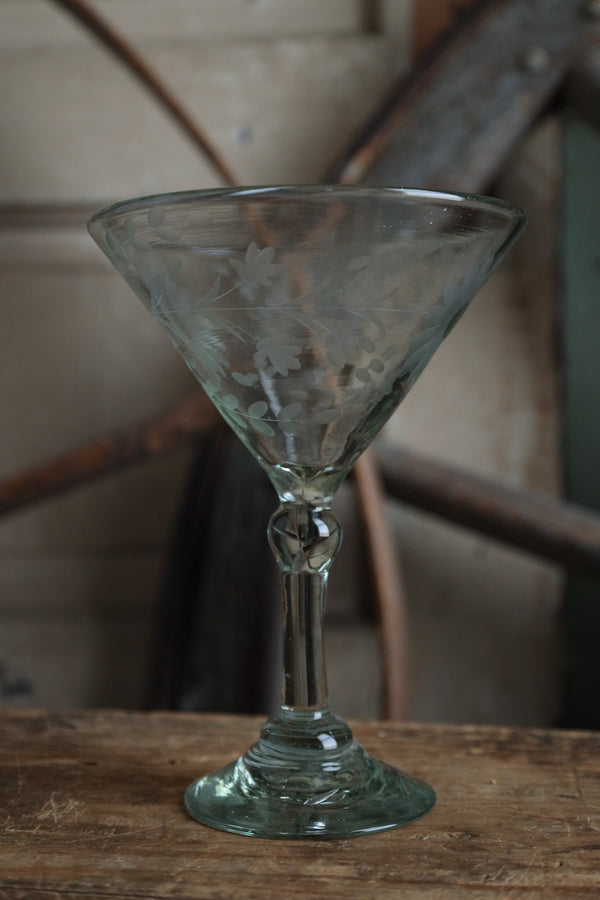 Rose Ann Hall Condessa Martini Glass- Clear