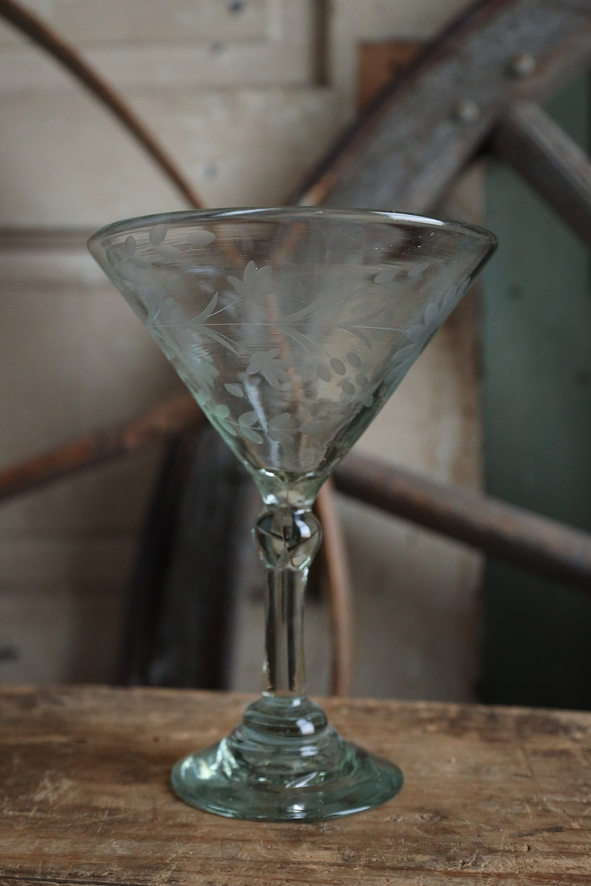 Rose Ann Hall Condessa Martini Glass- Clear