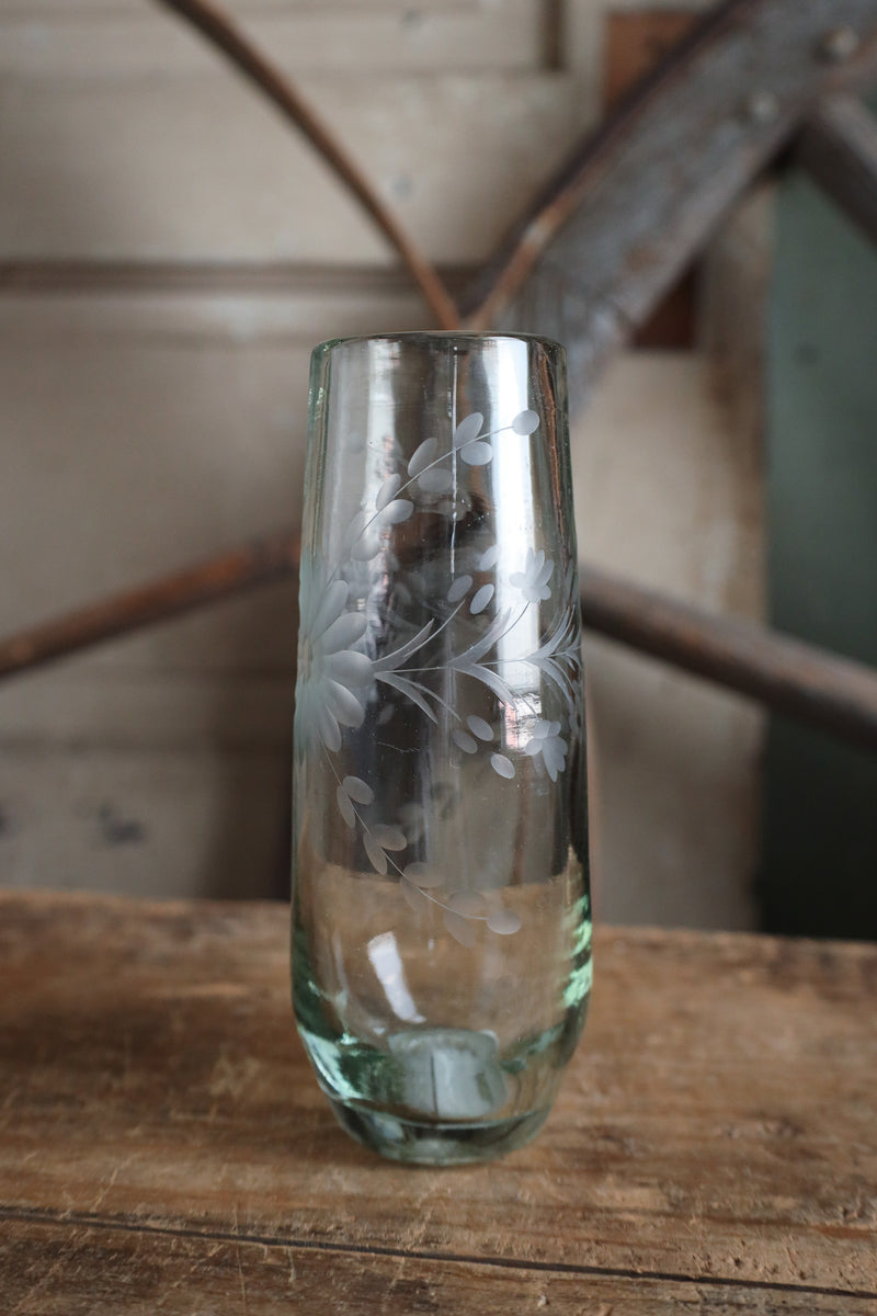 Rose Ann Hall Condessa Stemless Flute Glass- Clear