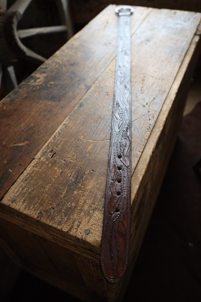 Juan Antonio Tooled Belt- Brown