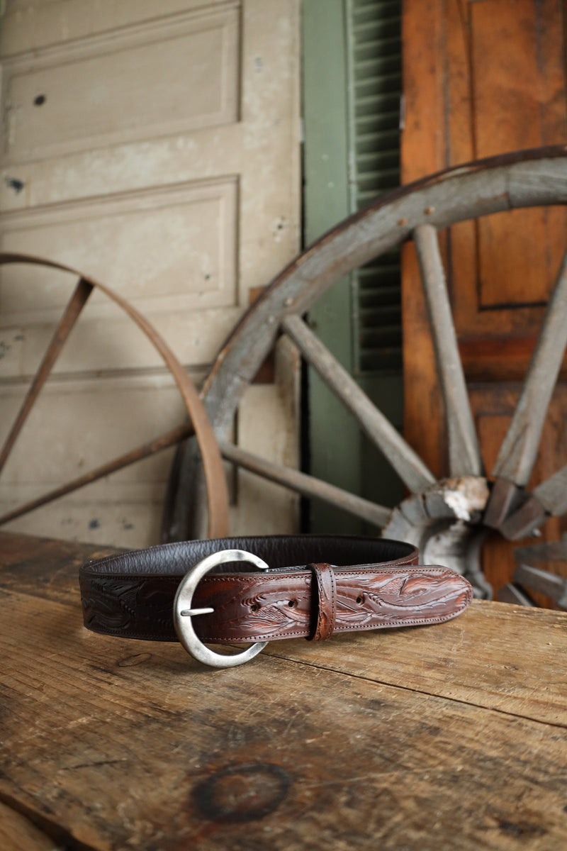 Juan Antonio Tooled Belt- Brown