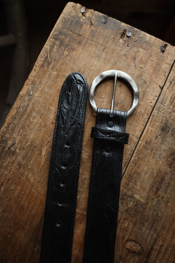 Juan Antonio Tooled Belt- Black