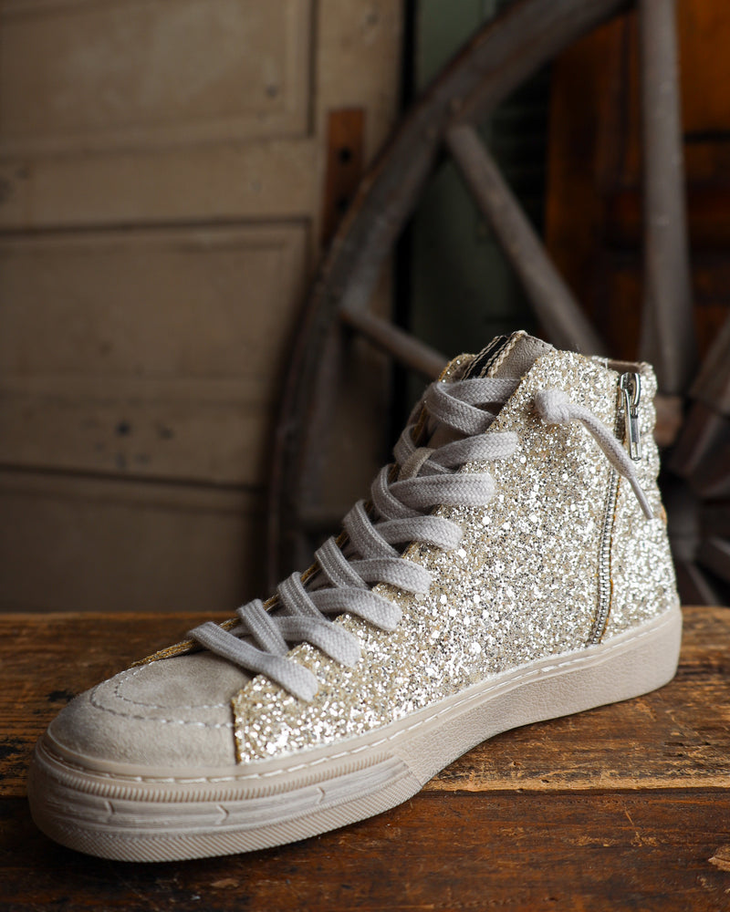 SHU SHOP ROONEY HIGH TOP GLITTER SNEAKER 