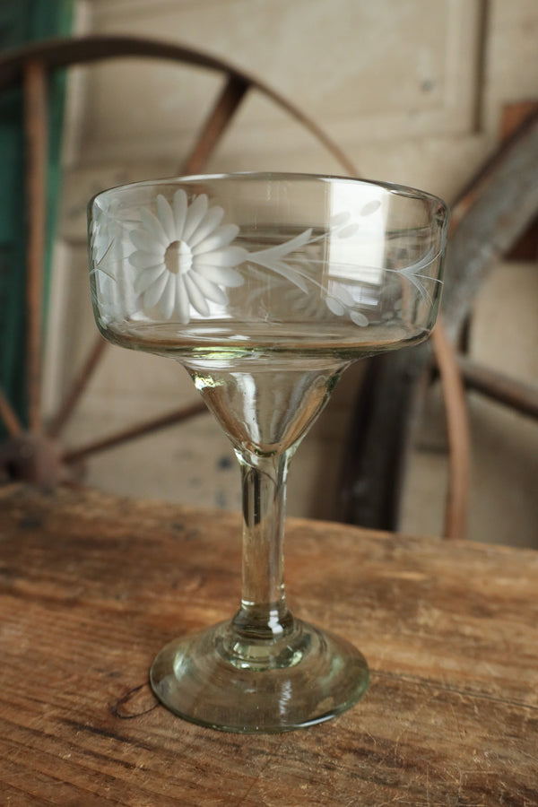 Rose Ann Hall Condessa Copa Margarita Mexicana Glass- Clear