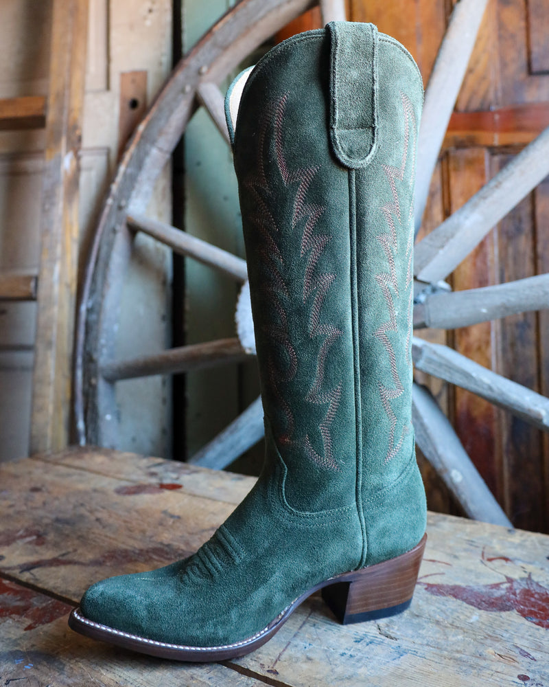 Macie Bean Women's Green Suede Lacey of the Hour 15" Boot