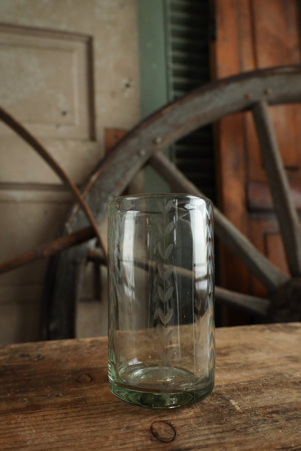 Rose Ann Hall Herringbone Cooler Glass- Clear 