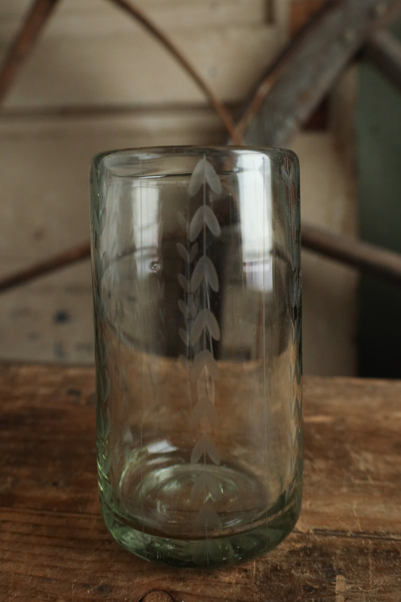 Rose Ann Hall Herringbone Cooler Glass- Clear 