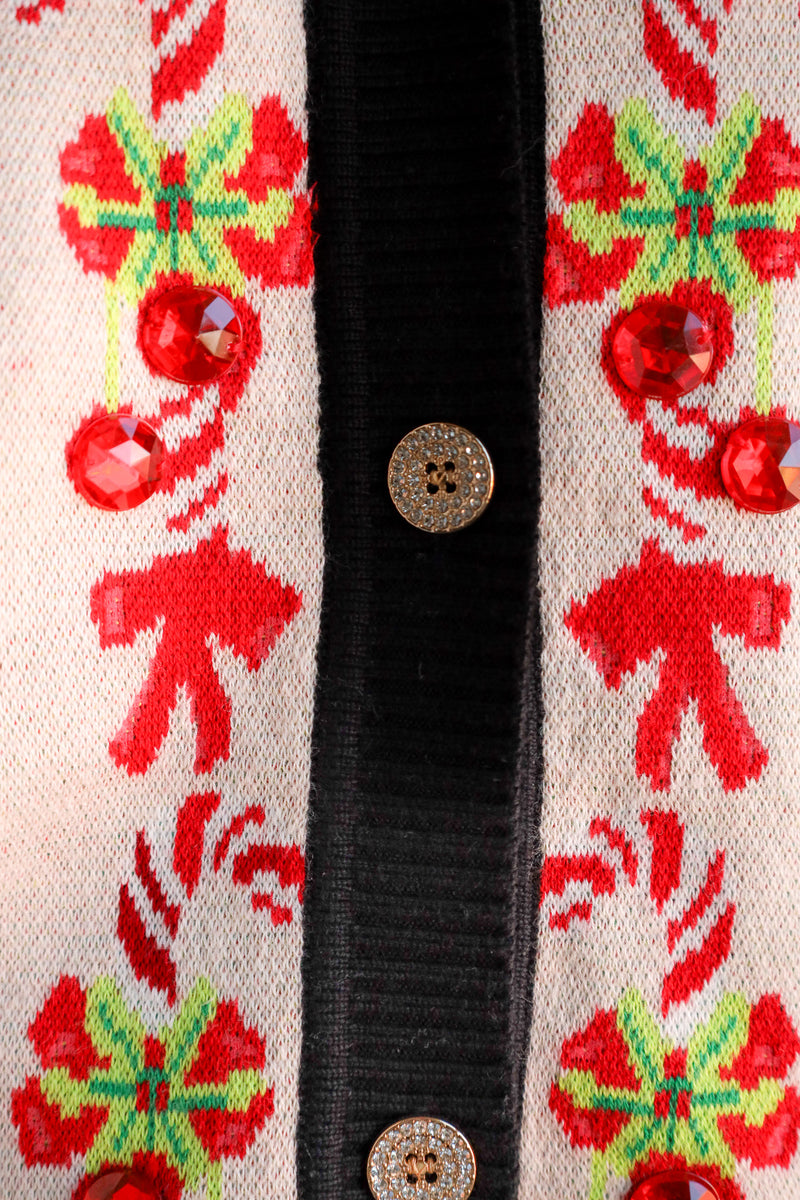 Queen Of Sparkles Black Trim Collar Nutcracker & Candy Cane Button Up Cardigan