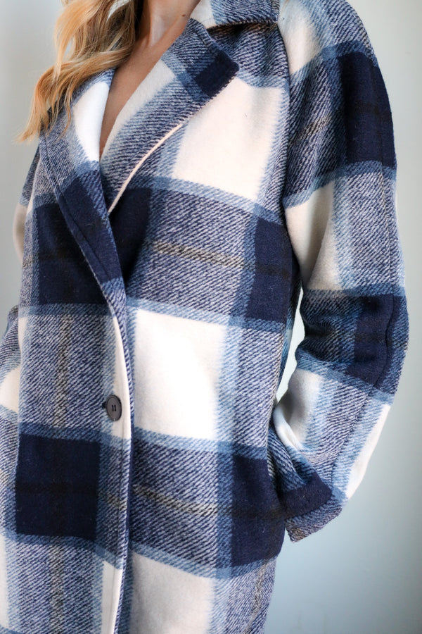 Dylan Alex Towne Plaid Coat 