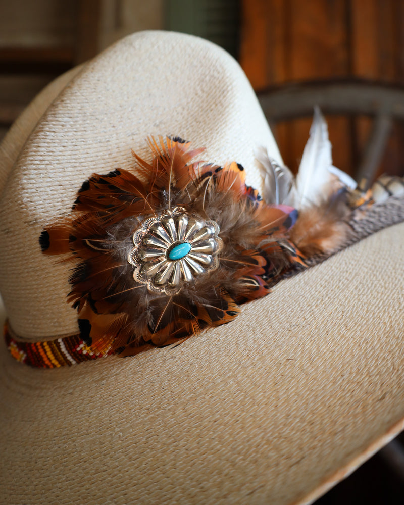 Donna Marie Gus Feathers Silver Concho Hat