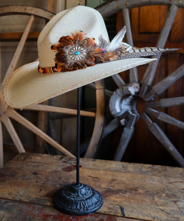 Donna Marie Gus Feathers Silver Concho Hat