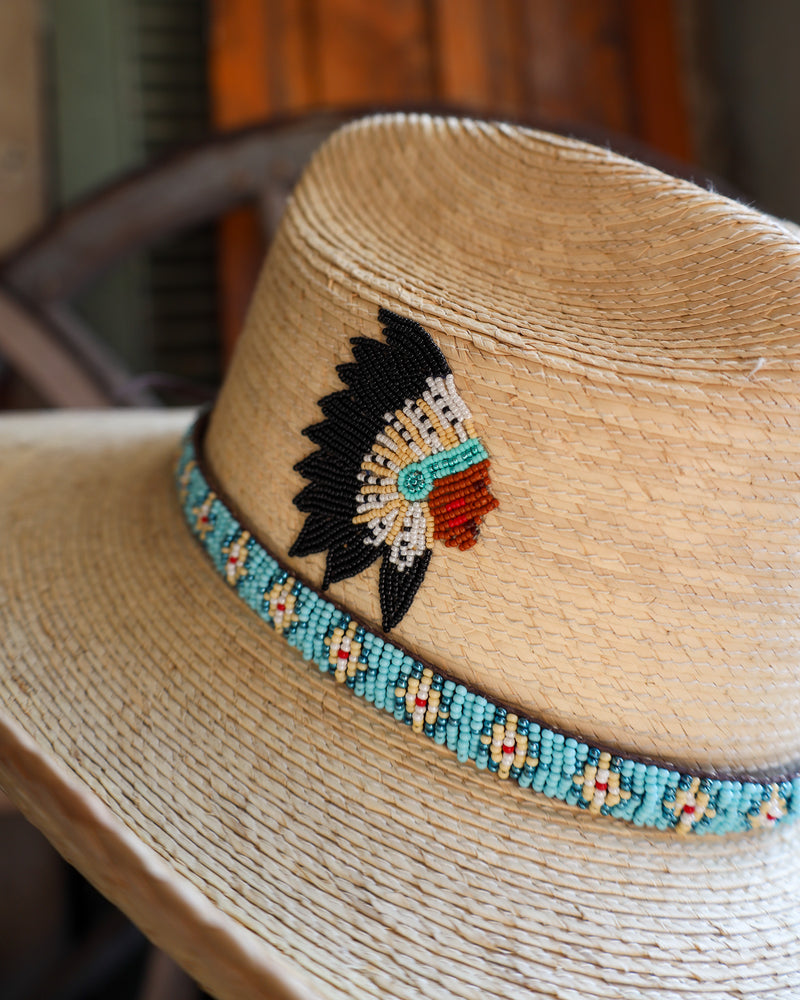 Donna Marie Cattleman Beaded Chief And Hat Band Cowboy Hat