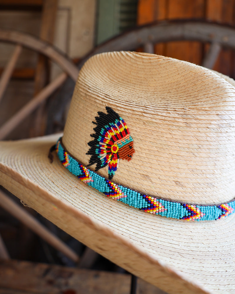 Donna Marie Cattleman Beaded Chief And Hat Band Cowboy Hat 