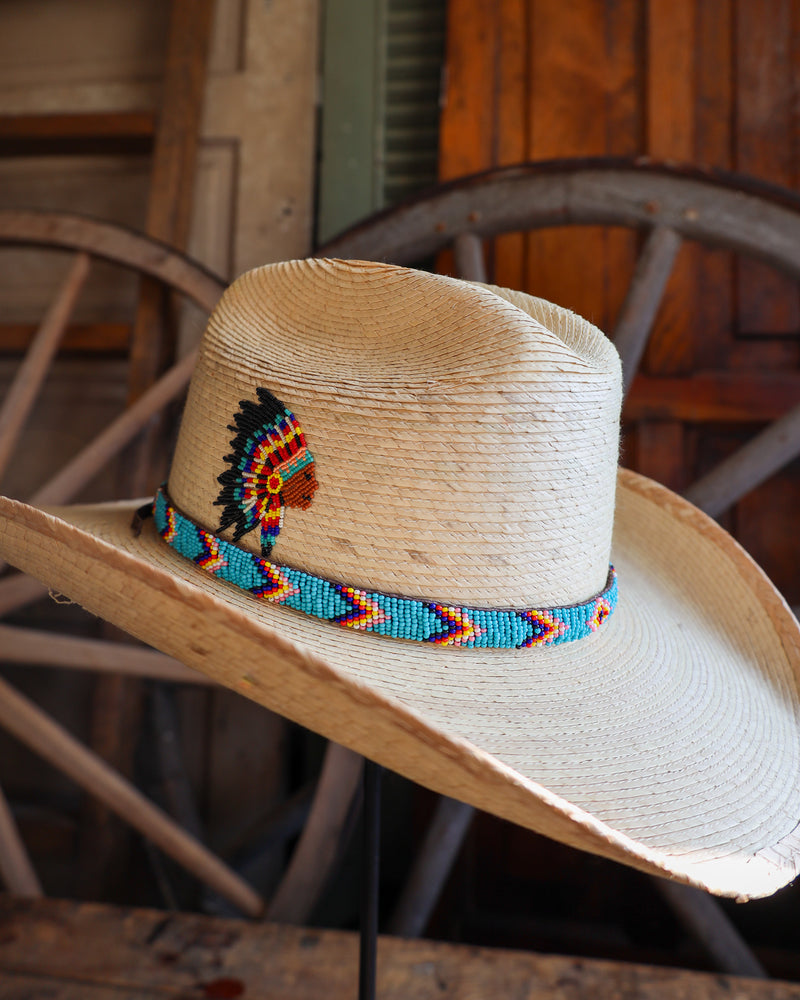 Donna Marie Cattleman Beaded Chief And Hat Band Cowboy Hat 