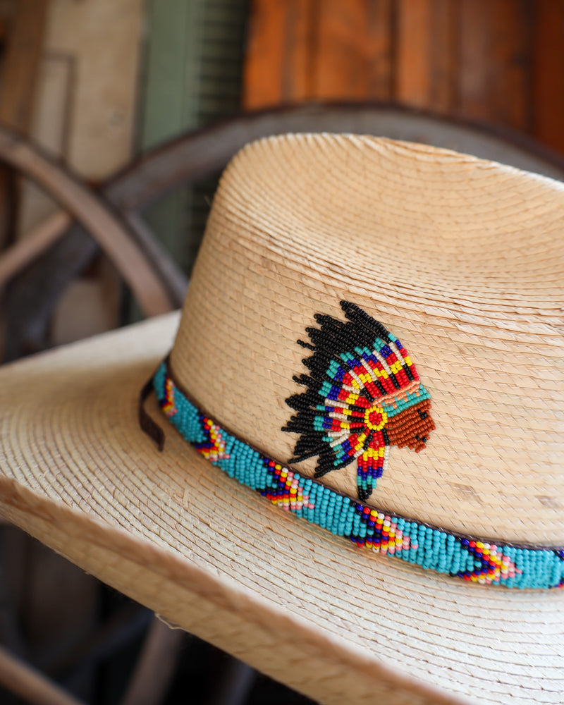 Donna Marie Cattleman Beaded Chief And Hat Band Cowboy Hat 