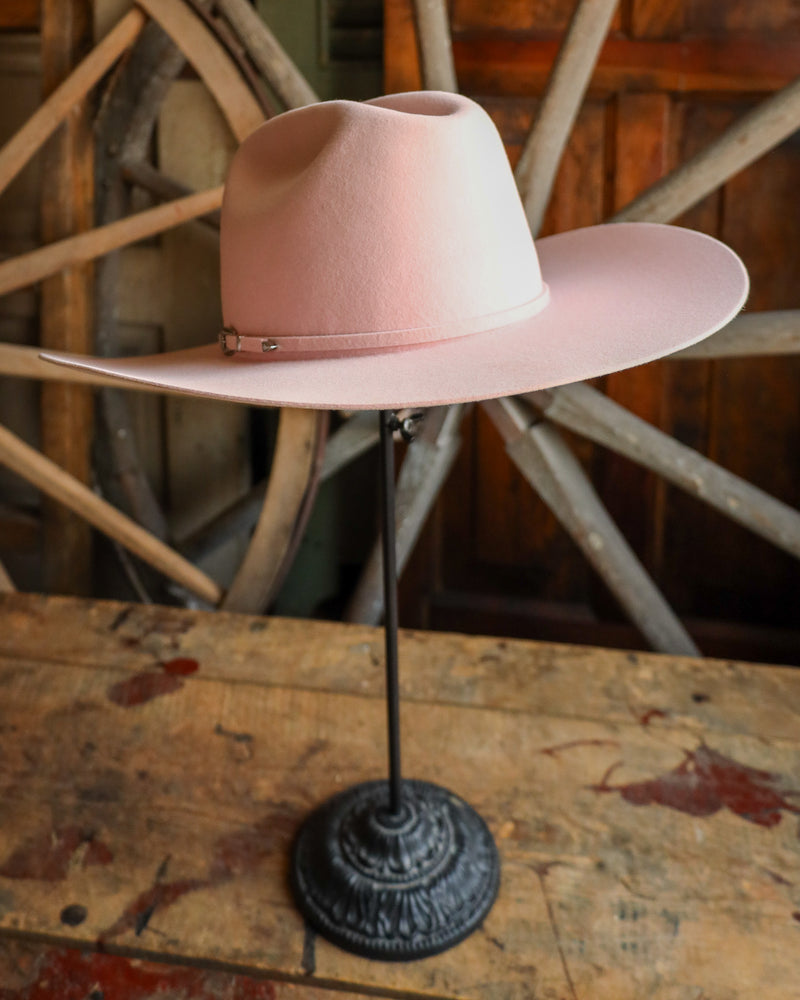 Rodeo King 7X Powder Pink 4" Self Hat 