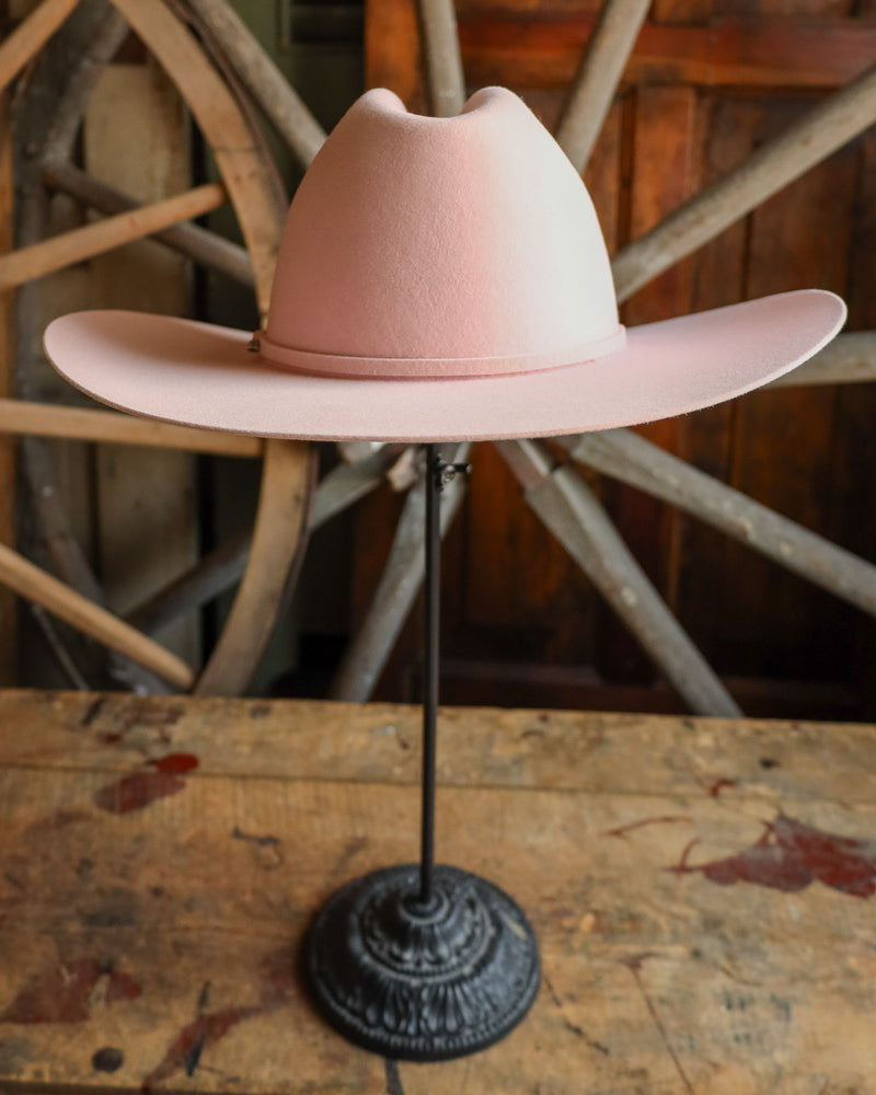 Rodeo King 7X Powder Pink 4" Self Hat 