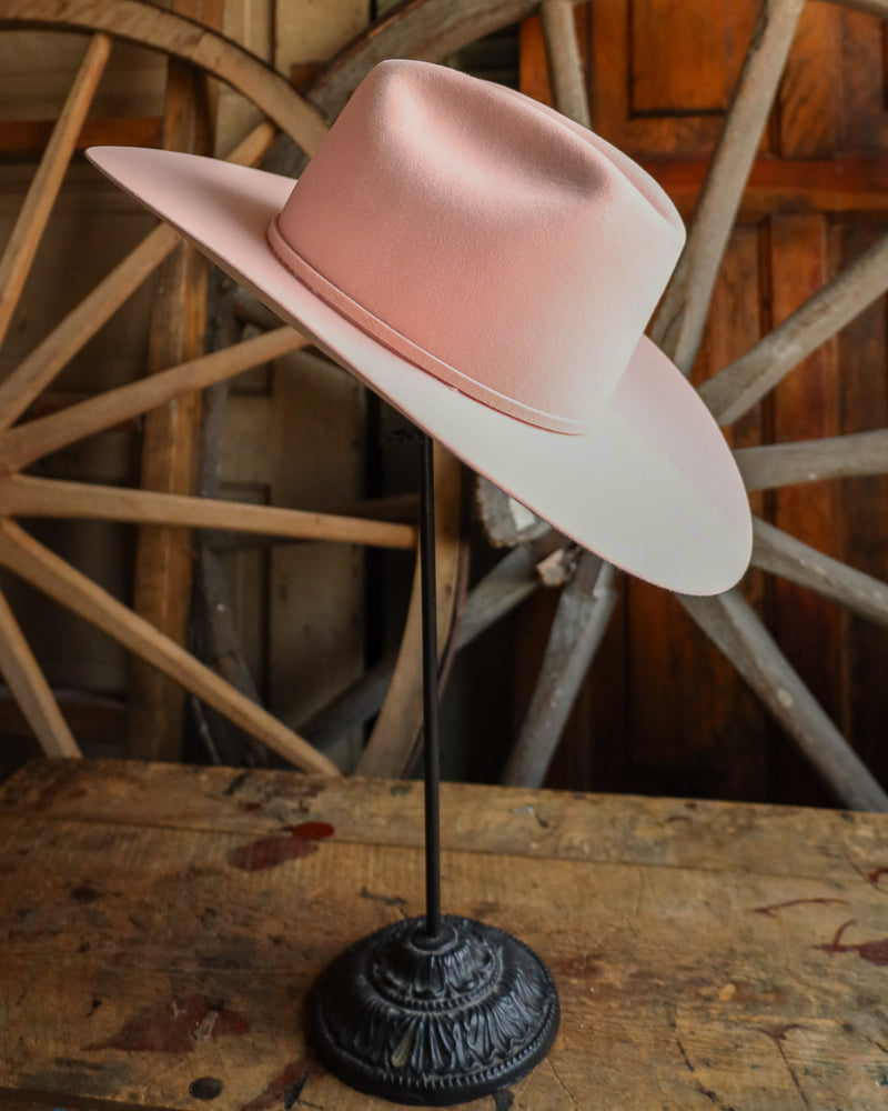 Rodeo King 7X Powder Pink 4" Self Hat 