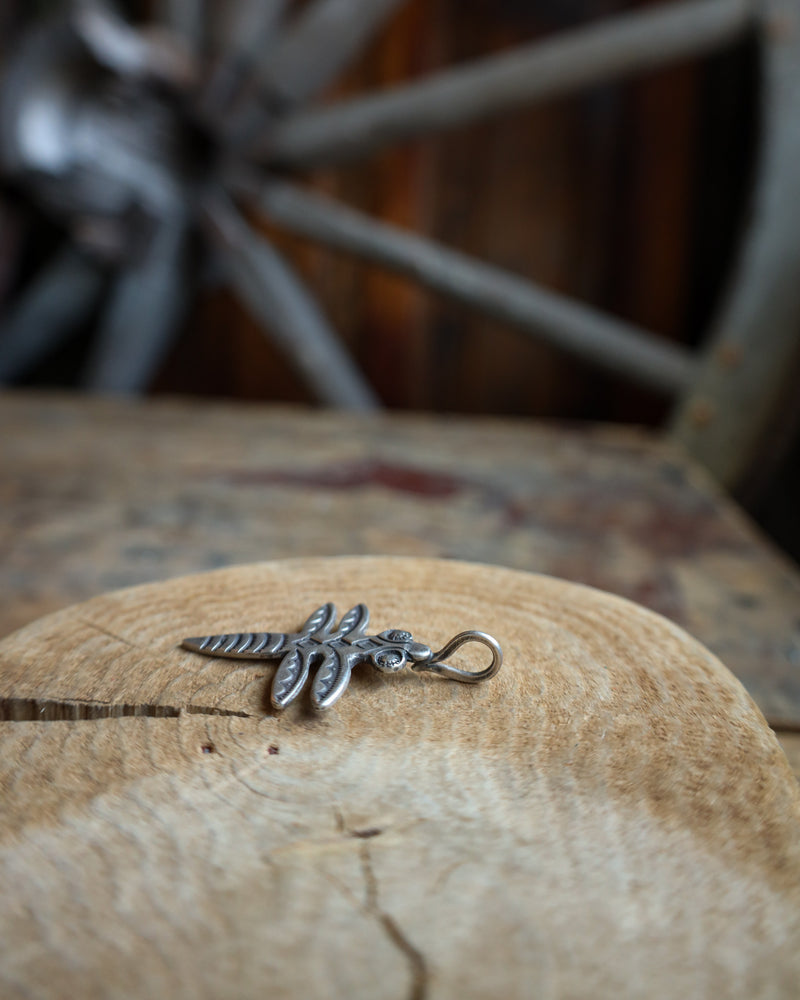 Peyote Bird Sterling Silver Dragonfly Pendant