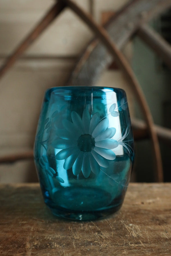 Rose Ann Hall Condessa Tumbler- Aqua