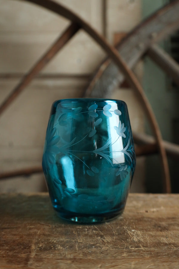 Rose Ann Hall Condessa Tumbler- Aqua