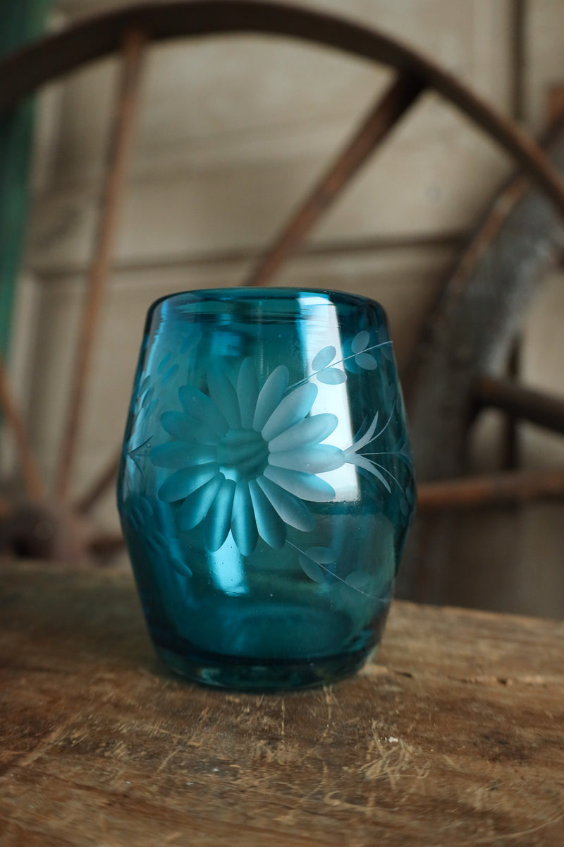 Rose Ann Hall Condessa Tumbler- Aqua