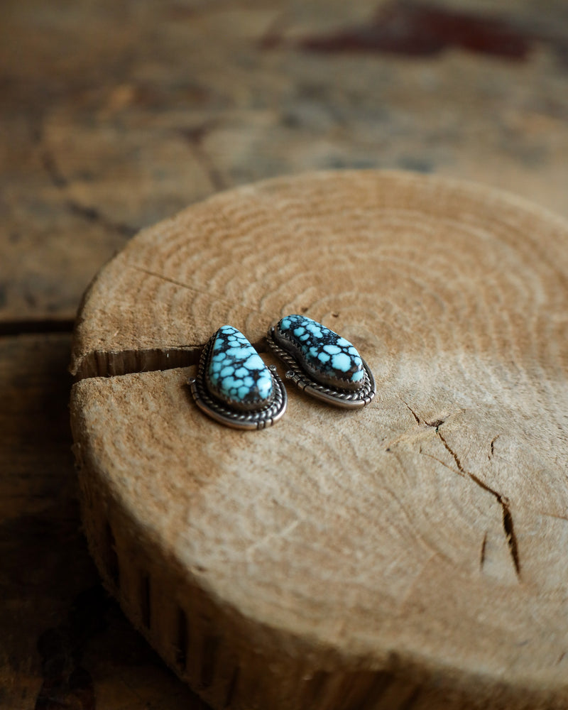 Peyote Bird Vintage Turquoise Matrix Navajo Earring