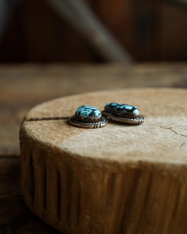 Peyote Bird Vintage Turquoise Matrix Navajo Earring