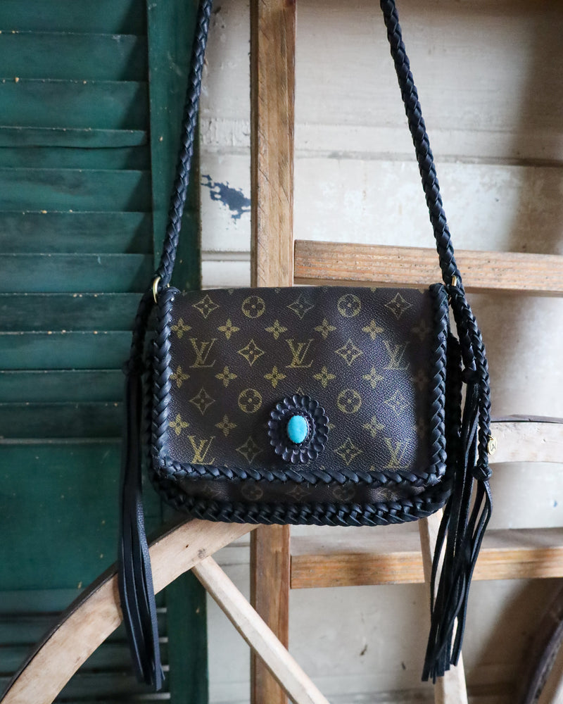 Leather And Vodka Musette Tango Monogram 20CT Brisbee Turquoise Bag