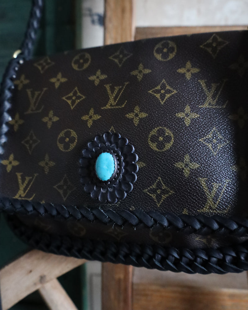 Leather And Vodka Musette Tango Monogram 20CT Brisbee Turquoise Bag