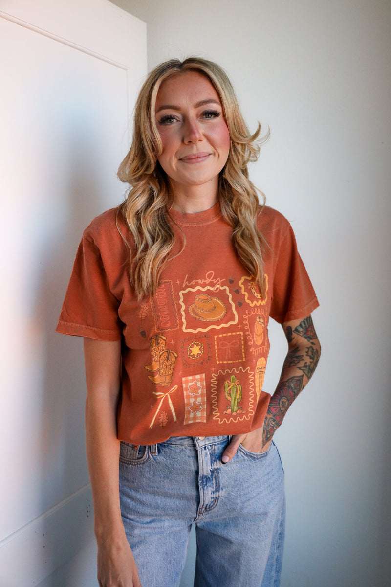Lala Sista Howdy Western Graphic Tee 