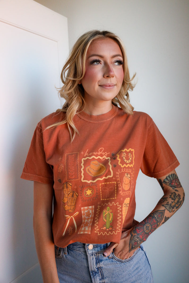 Lala Sista Howdy Western Graphic Tee 