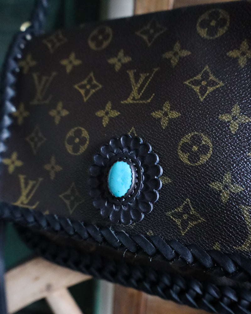 Leather And Vodka Musette Tango Monogram 20CT Brisbee Turquoise Bag