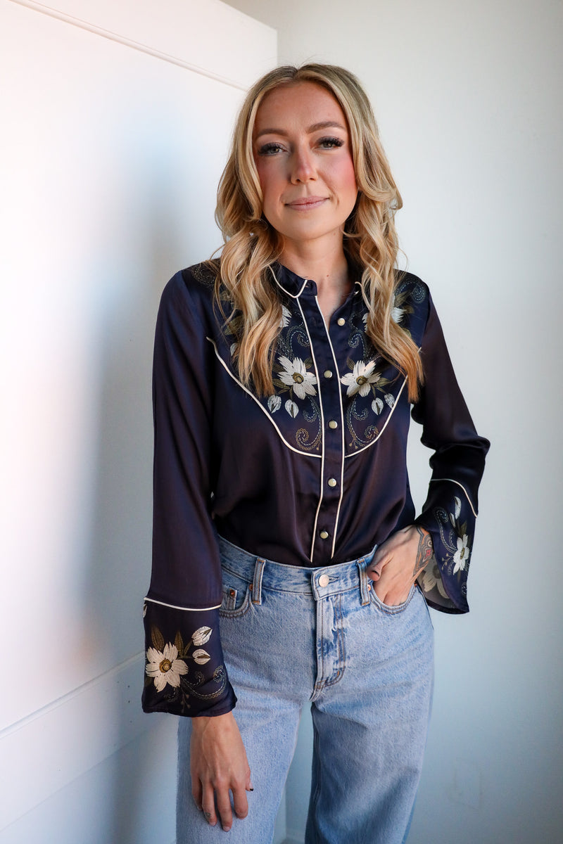 Johnny Was Corinthe Western Blouse 