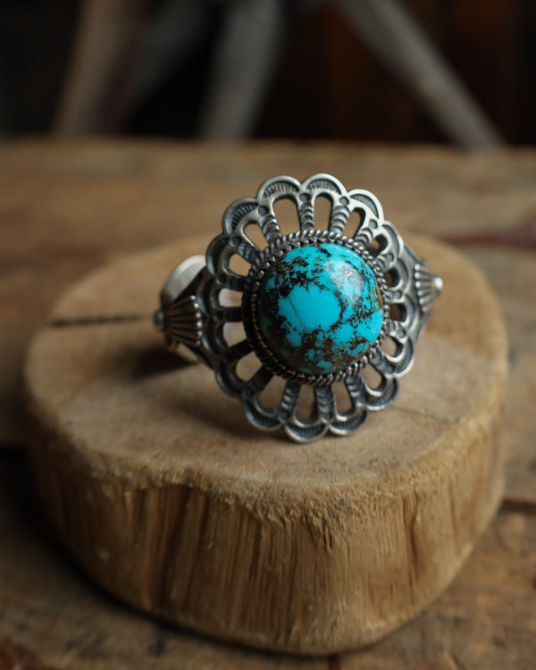 Persian Turquoise Orb Cutout Band Cuff